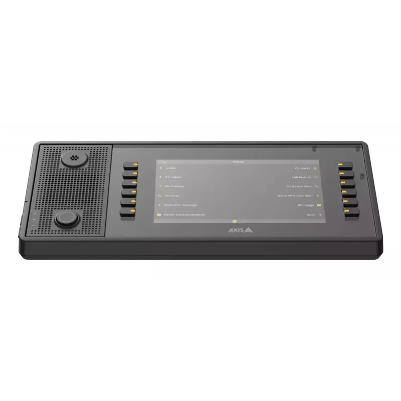 AXIS C6110 Netwerk-paging-console, 7-inch 1024x600-display, SIP, zwart