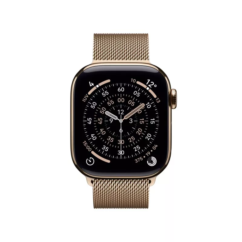 APPLE Watch Series 11 GPS + Cellular 42mm Goud titanium behuizing met Goud Milanese Loop