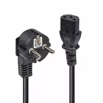 Lindy 3m Schuko 2-pins stekker naar IEC C13 netsnoer, Zwart, 3 m, CEE7/7, C13-koppeling