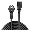 Lindy 3m Schuko 2-pins stekker naar IEC C13 netsnoer, Zwart, 3 m, CEE7/7, C13-koppeling