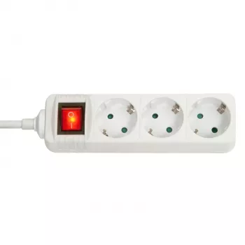 Lindy 73101 stroomverlengsnoer 3 AC-uitgangen Binnen Wit