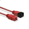Lindy 1m IEC C19 naar C20 verlengsnoer, Rood