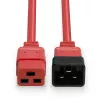 Lindy 1m IEC C19 naar C20 verlengsnoer, Rood