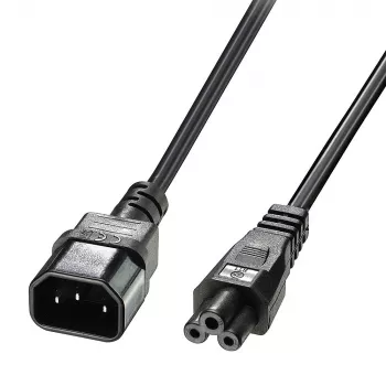 Lindy 2m C5 naar C14 stroomkabel, loodvrij
