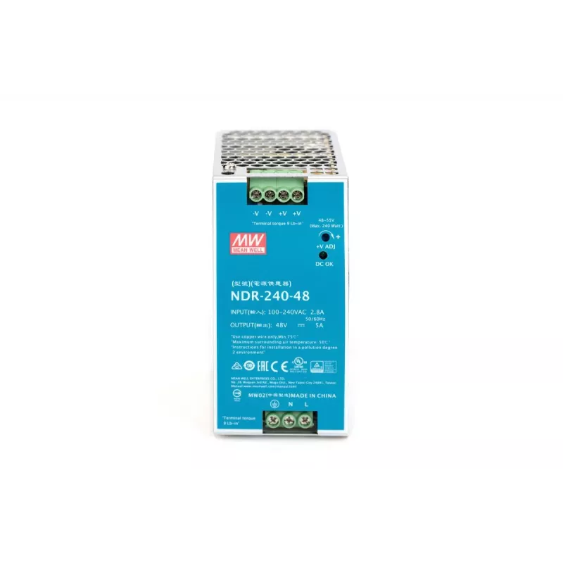 DIGITUS industriële voeding 48V DC, 240W AC-DC, metalen behuizing, DIN-railmontage