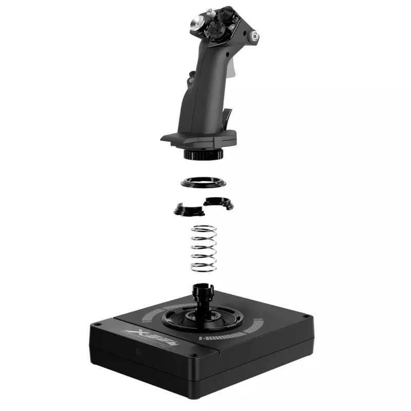 Logitech G X56 H.O.T.A.S. joystick en gashendel (Saitek Pro Flight X56 Rhino), bedraad USB, pc, zwart