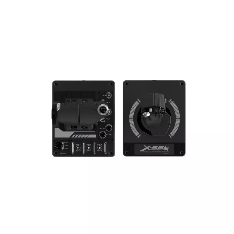 Logitech G X56 H.O.T.A.S. joystick en gashendel (Saitek Pro Flight X56 Rhino), bedraad USB, pc, zwart