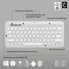 Compact mini-toetsenbord Logitech Pebble Keys 2 K380s — RF draadloos + Bluetooth, QWERTY US International, wit