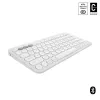 Compact mini-toetsenbord Logitech Pebble Keys 2 K380s — RF draadloos + Bluetooth, QWERTY US International, wit
