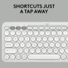 Compact mini-toetsenbord Logitech Pebble Keys 2 K380s — RF draadloos + Bluetooth, QWERTY US International, wit