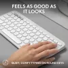 Compact mini-toetsenbord Logitech Pebble Keys 2 K380s — RF draadloos + Bluetooth, QWERTY US International, wit