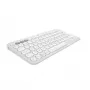 Compact mini-toetsenbord Logitech Pebble Keys 2 K380s — RF draadloos + Bluetooth, QWERTY US International, wit