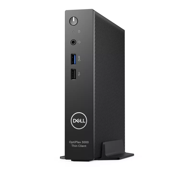 Dell OptiPlex 3000 dunne client Intel Celeron N5105 2 GHz, 8 GB RAM, 64 GB eMMC, Wyse ThinOS, 1,1 kg, zwart