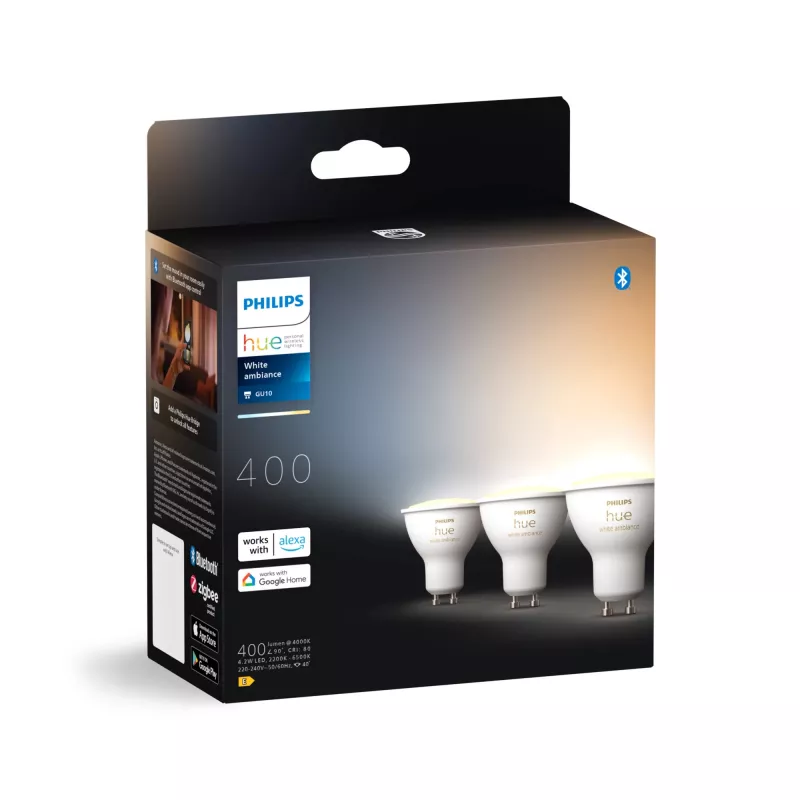 Philips Hue White ambience GU10 – slimme lamp – (3-pack)