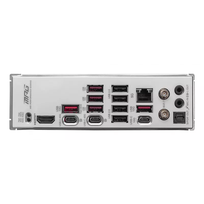 Moederbord MSI MPG X870E EDGE TI WIFI, AMD X870E-chipset, socket AM5, ATX, DDR5, 4×DIMM, Wi‑Fi 7, 5Gb LAN, 4×M.2