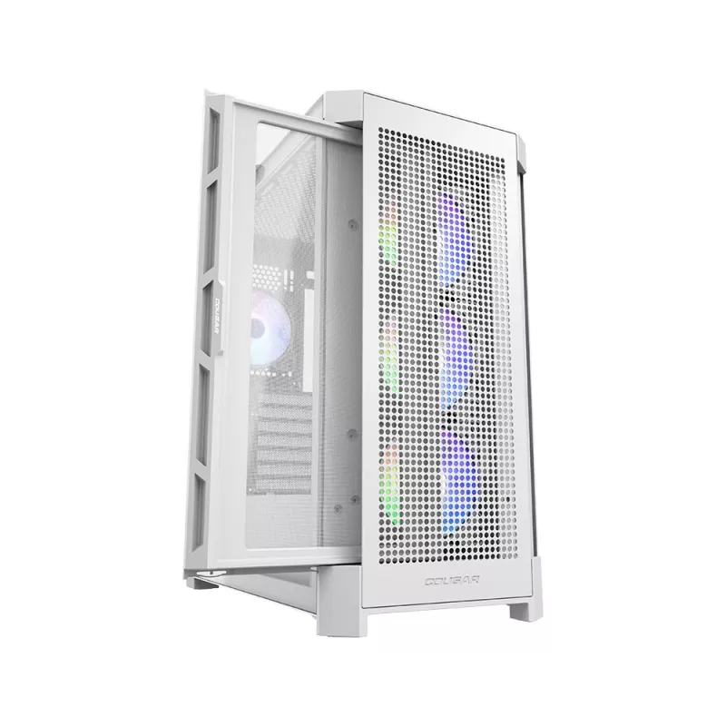 COUGAR midi-tower behuizing Duoface Pro ARGB, wit, midi-tower, pc, wit, ATX, EATX, micro ATX, Mini-ITX, SSI CEB, metaal, nylon, gehard glas, multi