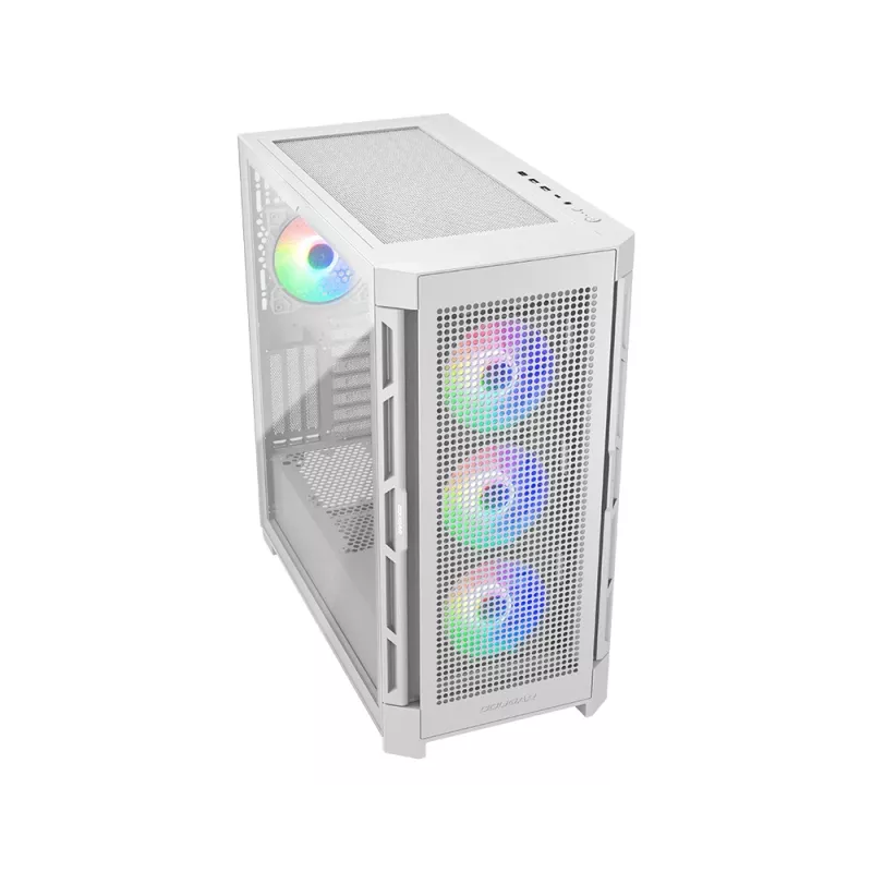 COUGAR midi-tower behuizing Duoface Pro ARGB, wit, midi-tower, pc, wit, ATX, EATX, micro ATX, Mini-ITX, SSI CEB, metaal, nylon, gehard glas, multi