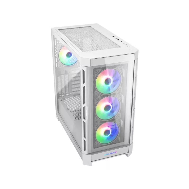 COUGAR midi-tower behuizing Duoface Pro ARGB, wit, midi-tower, pc, wit, ATX, EATX, micro ATX, Mini-ITX, SSI CEB, metaal, nylon, gehard glas, multi