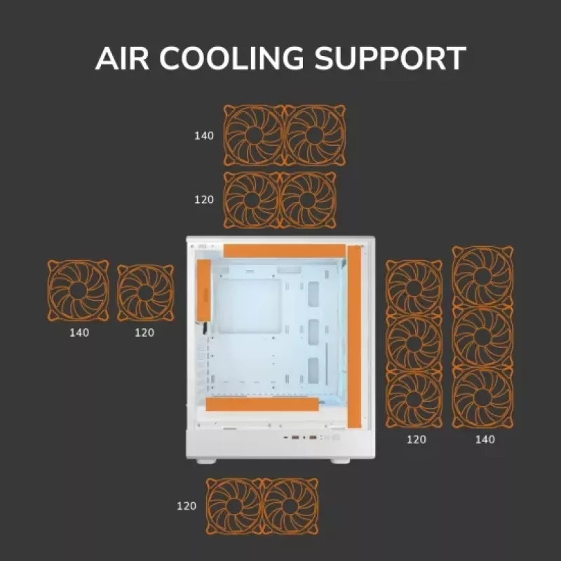 COUGAR Midi-Tower behuizing Airface Pure PRO, ARGB, zwart