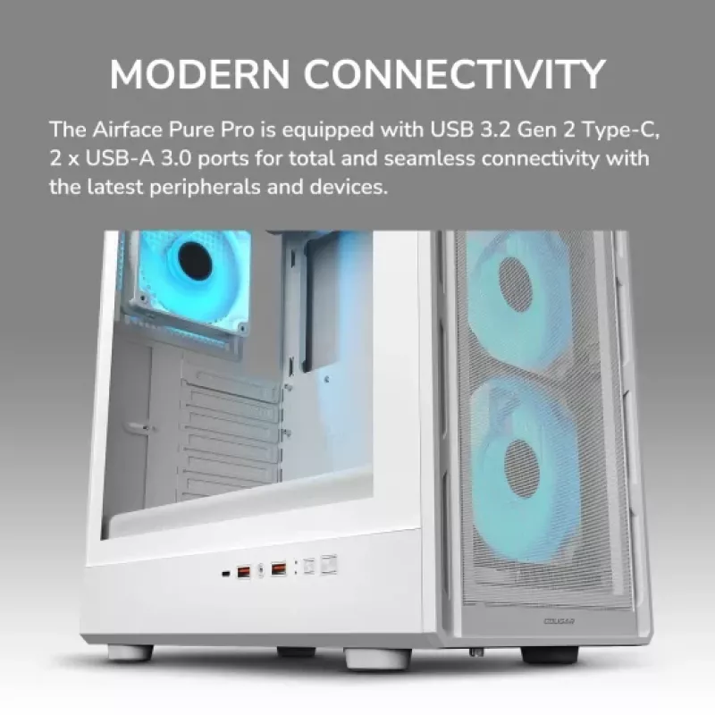 COUGAR Midi-Tower behuizing Airface Pure PRO, ARGB, zwart