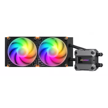 COUGAR CPU waterkoeling Poseidon Ultra 240, ARGB, zwart, All-in-One-vloeistofkoeler, 12 cm, 500 RPM, 2200 RPM, zwart
