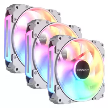 COUGAR behuizingsventilator Apolar 120 ARGB, Reverse Blade, wit (3-pack)