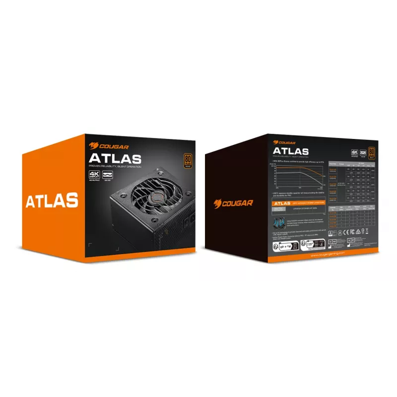 COUGAR voeding ATLAS 750W ATX / 80 Plus Bronze