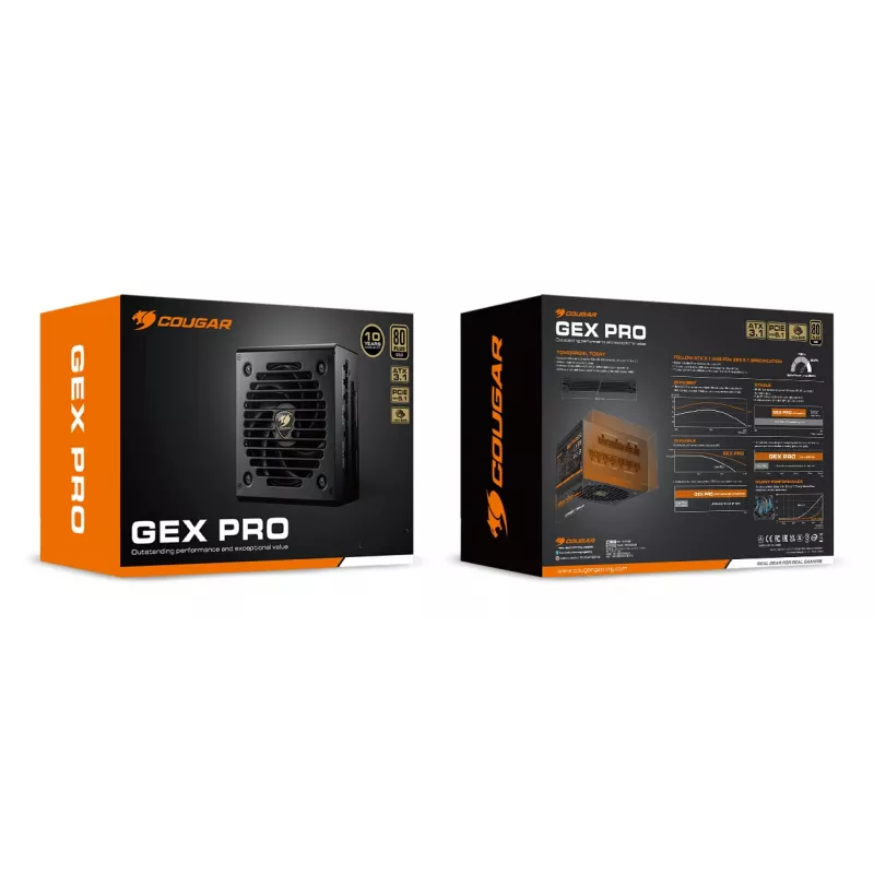 COUGAR voeding GEX PRO 650W ATX3.1 / 80 Plus Gold / modulair