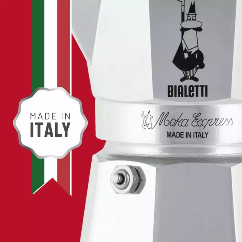 Mokapot BIALETTI Moka Express aluminium 2-kops (100 ml) zwart