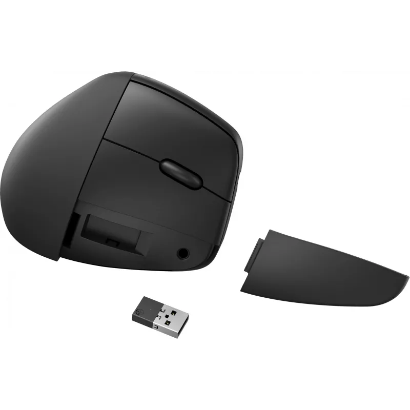 HP 920 ergonomische draadloze muis, rechtshandig, verticaal ontwerp, Bluetooth + USB Type-A, 4000 DPI, zwart