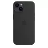 Cover Apple iPhone 14 siliconen case met MagSafe middernacht