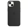 Cover Apple iPhone 14 siliconen case met MagSafe middernacht