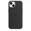 Cover Apple iPhone 14 siliconen case met MagSafe middernacht