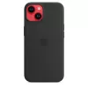 Cover Apple iPhone 14 siliconen case met MagSafe middernacht