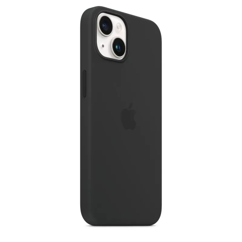 Cover Apple iPhone 14 siliconen case met MagSafe middernacht