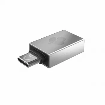 CHERRY 61710036 adapter USB-A naar USB-C, zilver