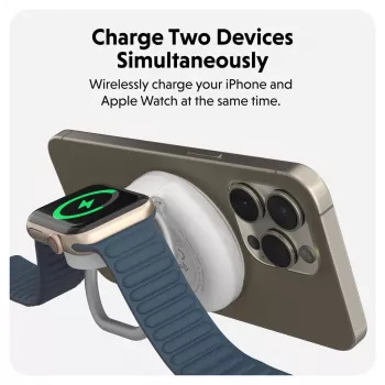 Targus HJ3310WHGL Oplader voor Mobiele apparaten Hoofdtelefoon, Smartphone, Smartwatch Wit USB Draadloos laden Snel laden Binnen