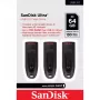WESTERN DIGITAL Sandisk Cruzer Ultra - 64GB USB-stick - USB 3.0 - Zwart - 3-pack
