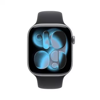 APPLE Watch Series 11 GPS + Cellular 46mm Space Grey aluminium behuizing met zwarte sportband S/M