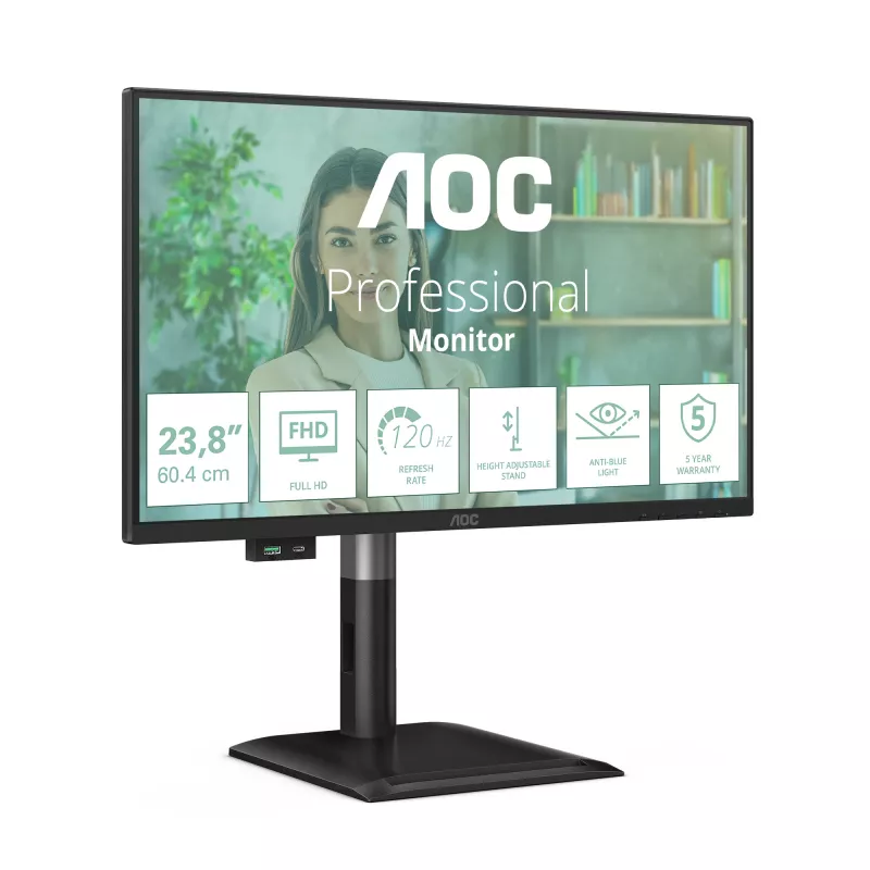 AOC 24P4U computermonitor 60,5 cm (23,8 inch) 1920 x 1080 pixel Full HD Zwart