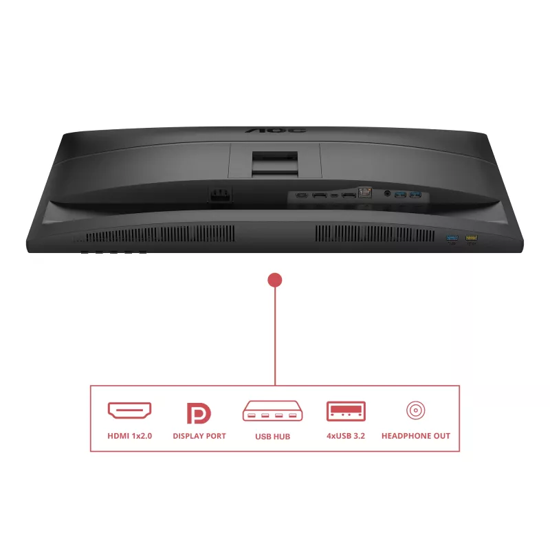 AOC E4 Q27E4CV computermonitor 68,6 cm (27 inch) 2560 x 1440 pixel Quad HD LED Zwart