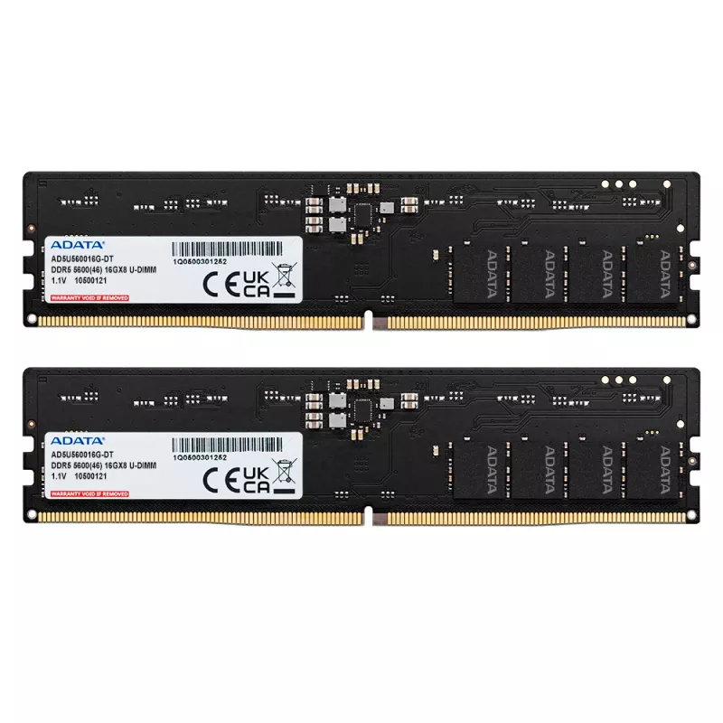 ADATA AD5U560032G-DT geheugenmodule 64 GB 2 x 32 GB DDR5 288-pins DIMM