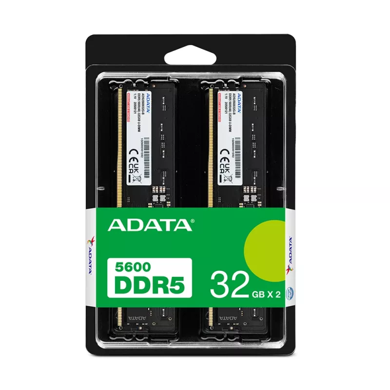 ADATA AD5U560032G-DT geheugenmodule 64 GB 2 x 32 GB DDR5 288-pins DIMM