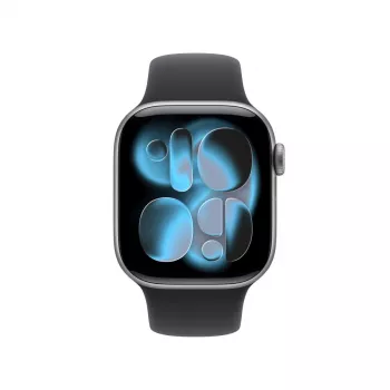 APPLE Watch Series 11 GPS + Cellular 42mm Space Grey aluminium behuizing met zwarte sportband M/L