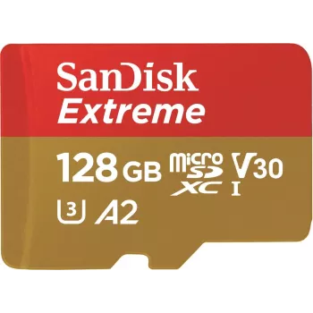 WESTERN DIGITAL Extreme microSDXC 128GB SD-adapter voor actiecamera's en drones 170MB/s 80MB/s A2 C10 V30 UHS-I U3