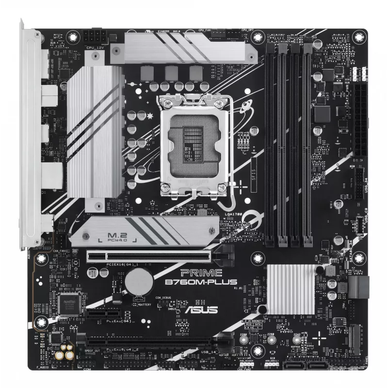 Moederbord ASUS PRIME B760M-PLUS — Intel B760, LGA 1700, micro-ATX, DDR5, 4 DIMM, 192 GB, 2,5 Gb LAN, 2x M.2