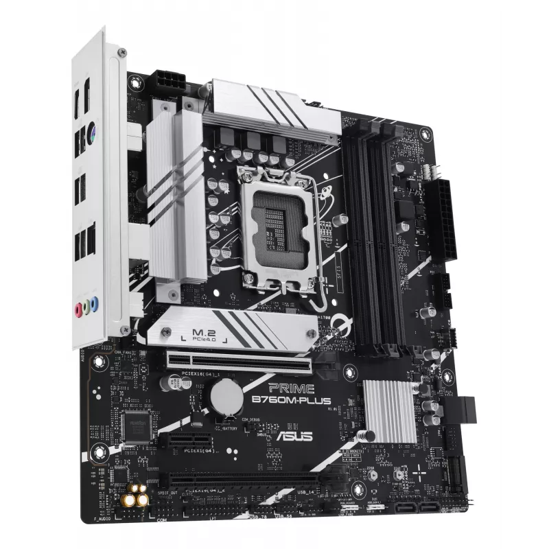 Moederbord ASUS PRIME B760M-PLUS — Intel B760, LGA 1700, micro-ATX, DDR5, 4 DIMM, 192 GB, 2,5 Gb LAN, 2x M.2