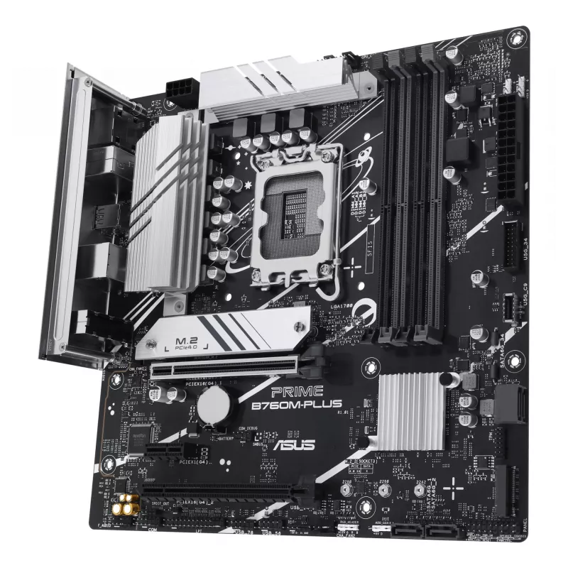 Moederbord ASUS PRIME B760M-PLUS — Intel B760, LGA 1700, micro-ATX, DDR5, 4 DIMM, 192 GB, 2,5 Gb LAN, 2x M.2