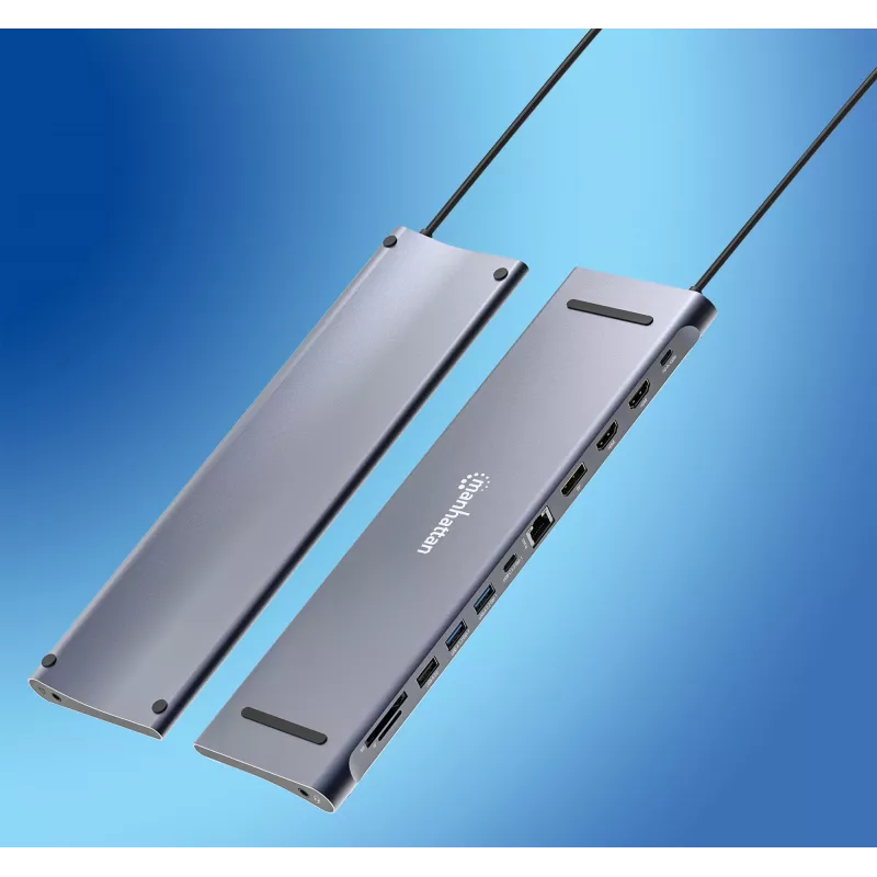 Dock/hub Manhattan USB-C 10 poorten 4K 60Hz Power Delivery