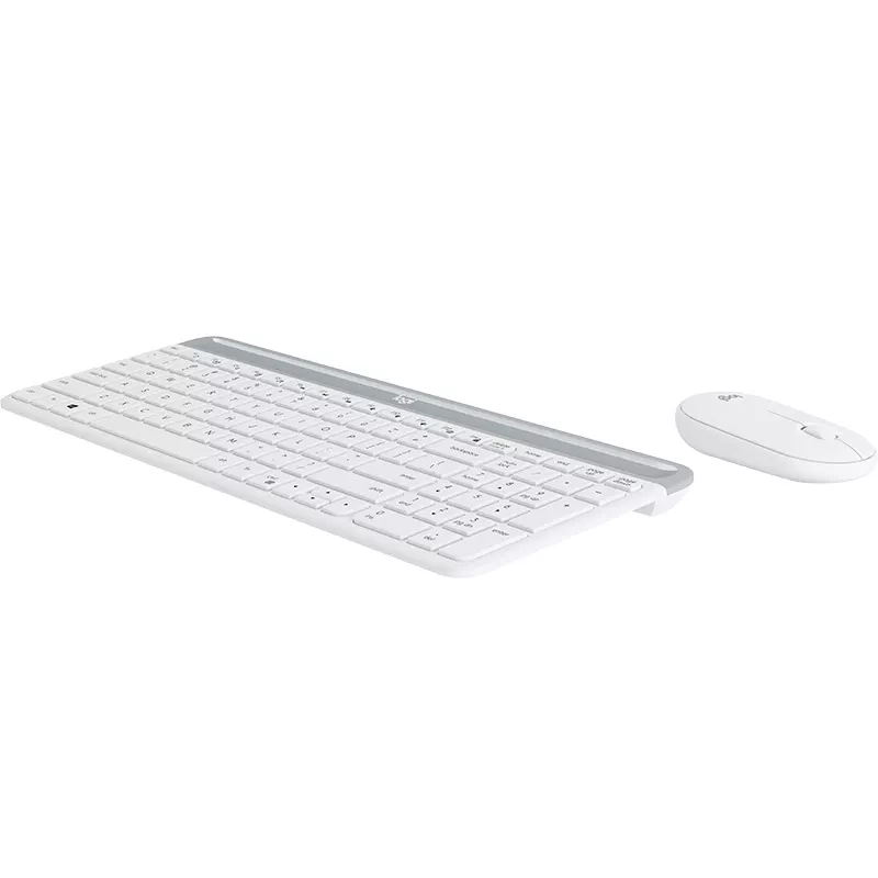 LOGITECH slanke draadloze toetsenbord- en muisset Mk470 - offwhite - Qwerty US/international